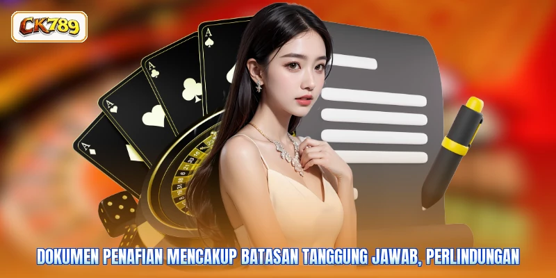 Dokumen penafian mencakup batasan tanggung jawab, perlindungan